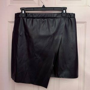 Misguided leather mini skirt